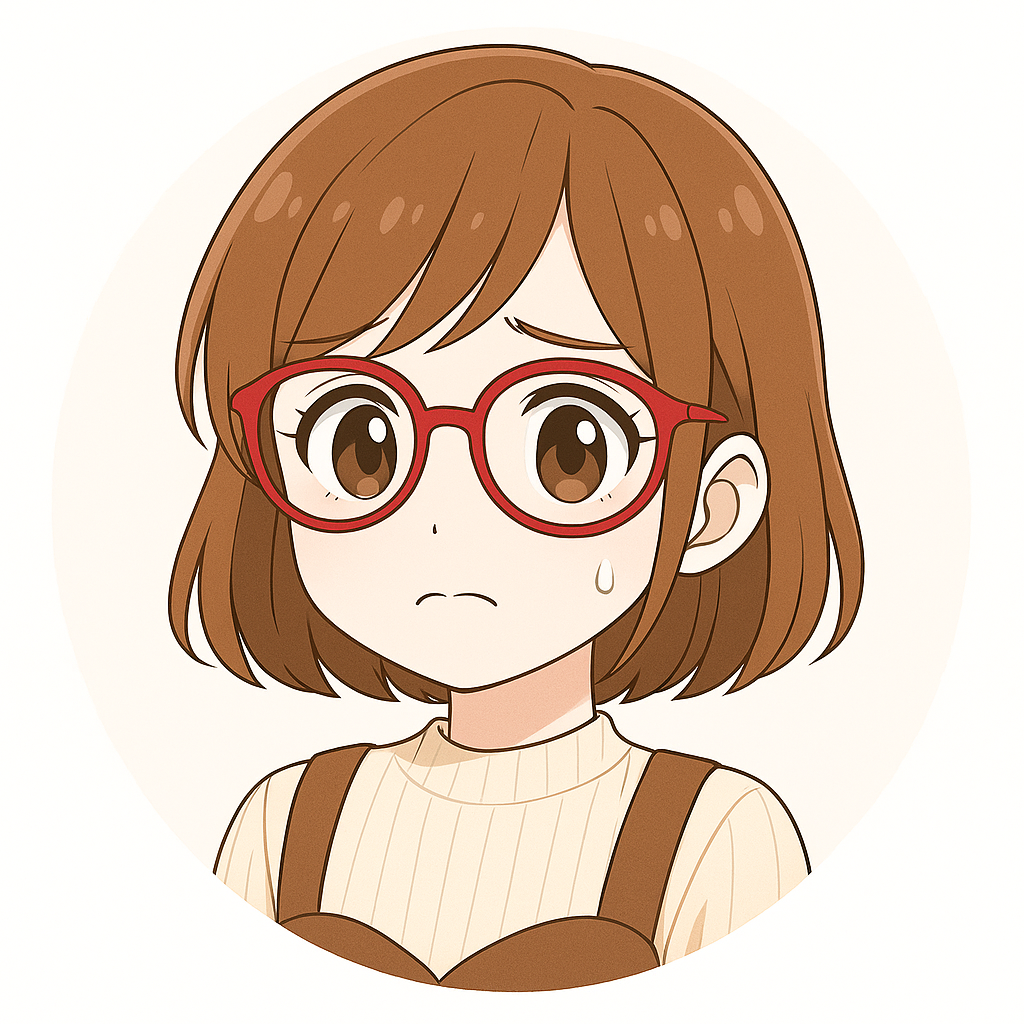 メガネさん困り